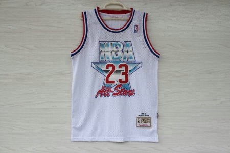 Maillot De Basket All Star 1992 Michael Jordan 23 Engrener Blanc